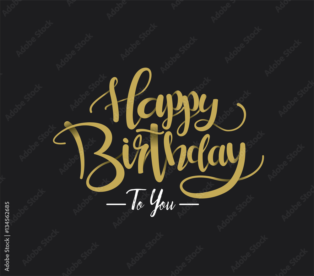 custom made wallpaper toronto digitalHappy Birthday greeting card with lettering design