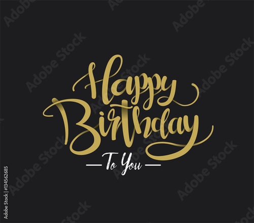 Photography Happy Birthday greeting card with lettering design