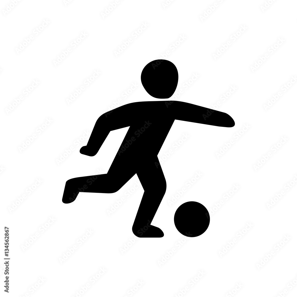 football player icon illustration