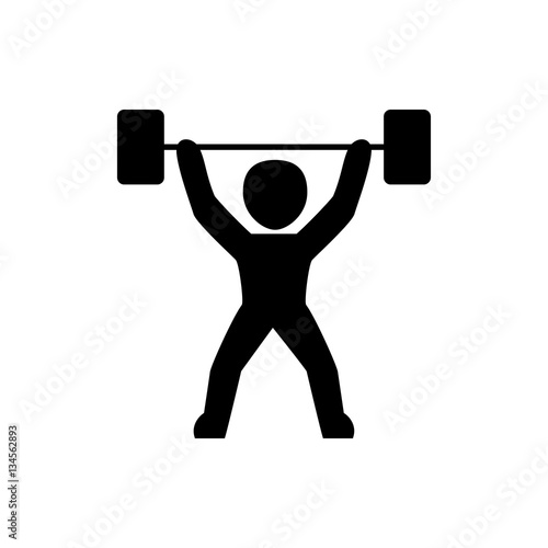 power lifter icon illustration