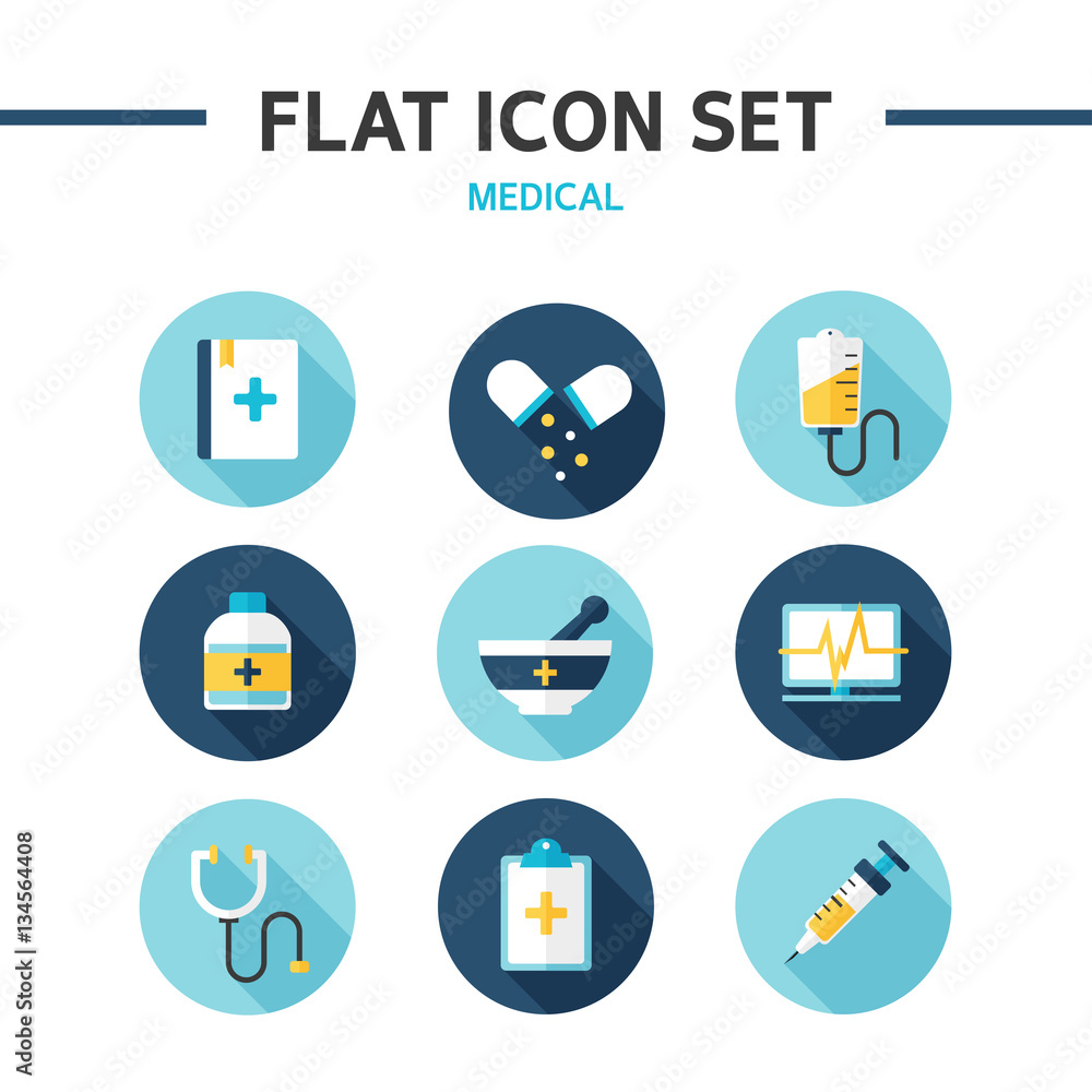 Medical Flat Icon Set Medical Flat Icon Set