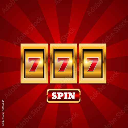 Gold Red slot machine background eps 10 vector.