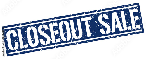 closeout sale square grunge stamp