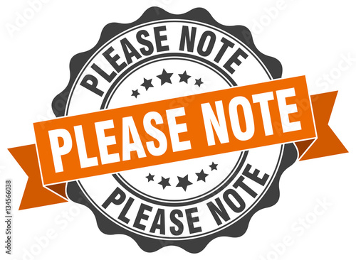 please note stamp. sign. seal