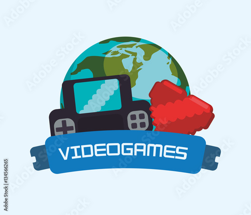 videogames online world console heart vector illustration eps 10 photo