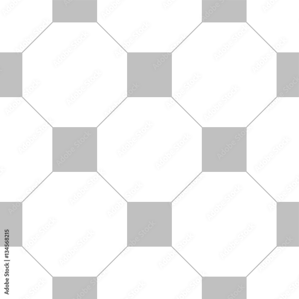 Editable Seamless Geometric Pattern Tile with Octagon and Square