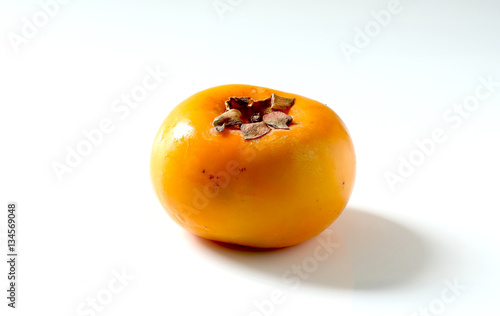 persimmon on white background
