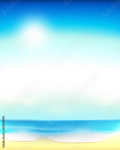 Beach background, vertical vector image