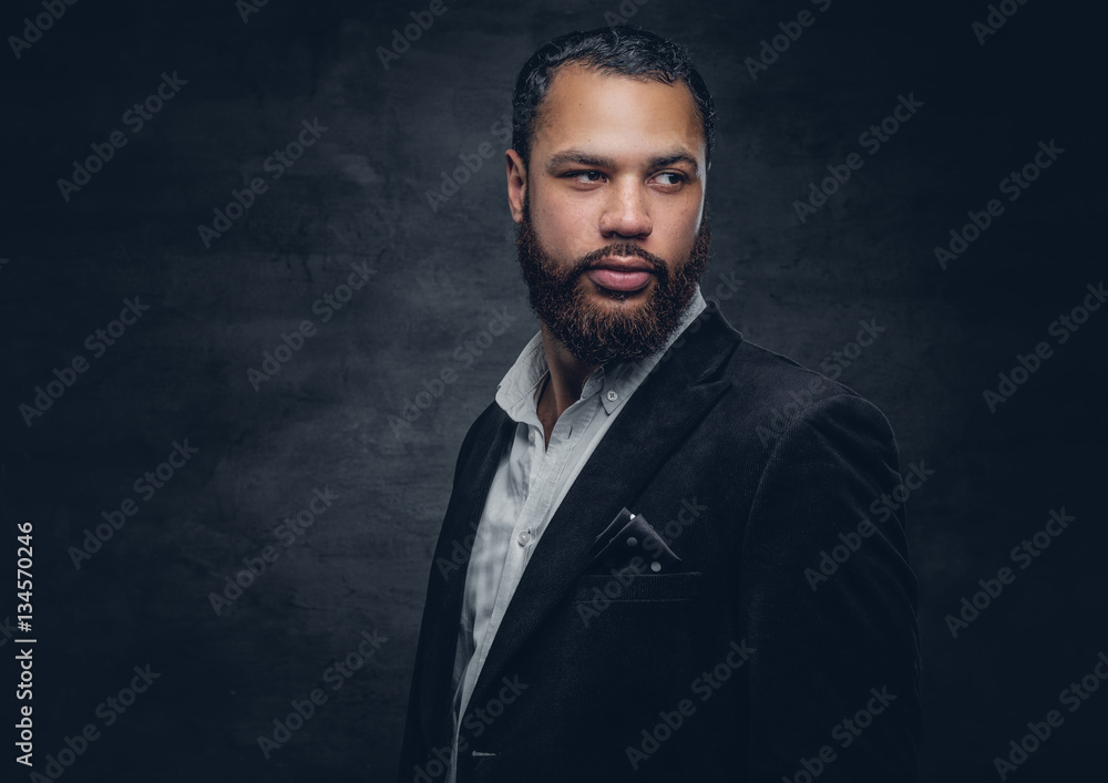 Black man in a wool suit. Black man in a wool suit.
