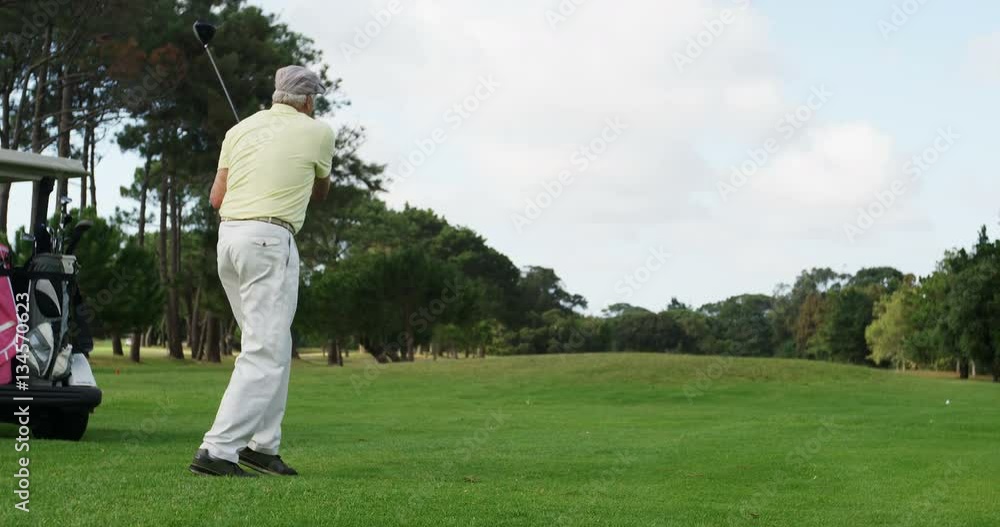 Golfer playing golf at golf course Golfer playing golf at golf course