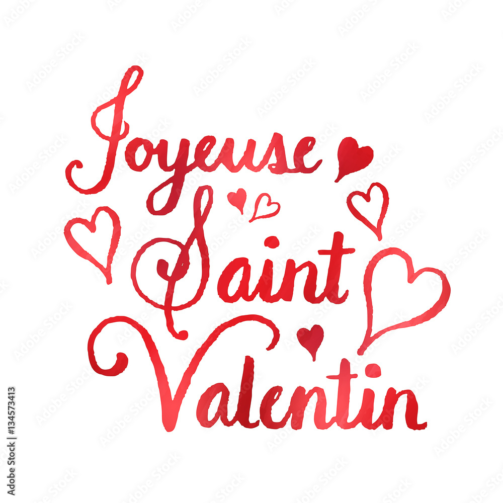 Carte JOYEUSE SAINT VALENTIN Stock Vector | Adobe Stock