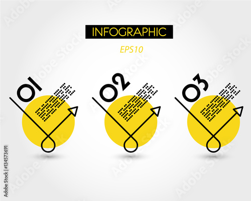 yellow linear round oblique markers