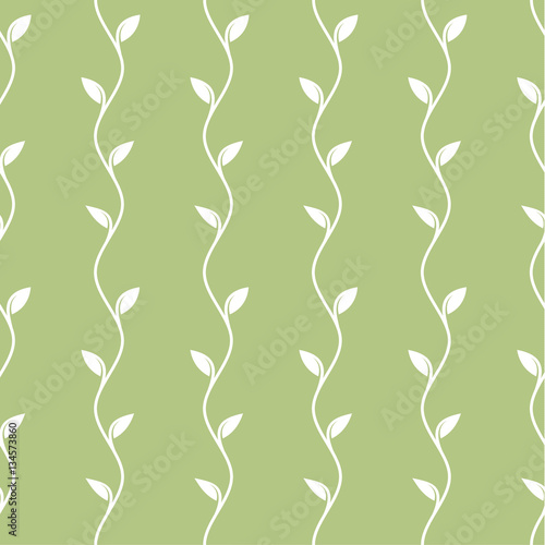 Vector seamless pattern. Abstract floral background. Vertical plants pattern.