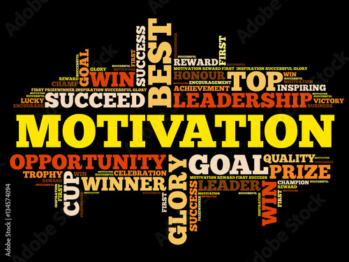 MOTIVATION word cloud, business concept