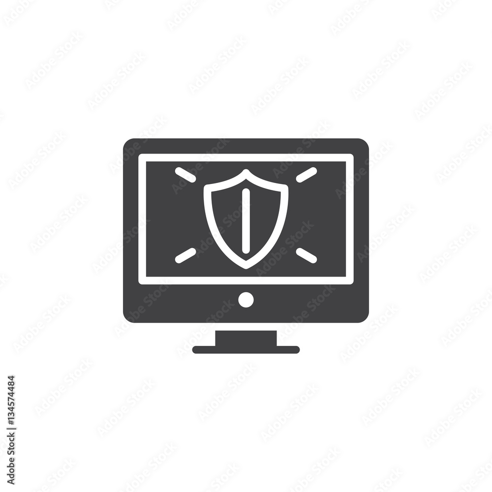 Internet security system icon vector, filled flat sign, solid pictogram isolated on white. Computer protection software symbol, logo illustration Internet security system icon vector, filled flat sign, solid pictogram isolated on white. Computer protection software symbol, logo illustration