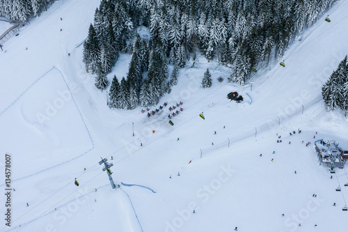 aerial view of the Czarna Gora mountain in  Poland photo