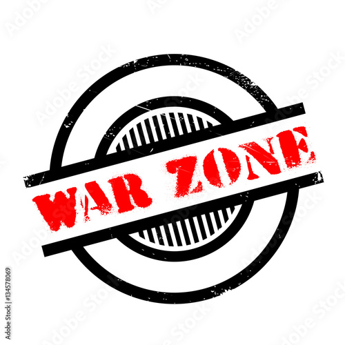 War Zone rubber stamp. Grunge design with dust scratches. Effects can be easily removed for a clean, crisp look. Color is easily changed.