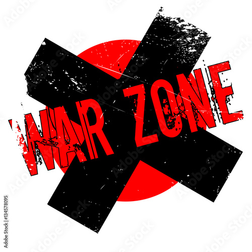 War Zone rubber stamp. Grunge design with dust scratches. Effects can be easily removed for a clean, crisp look. Color is easily changed.