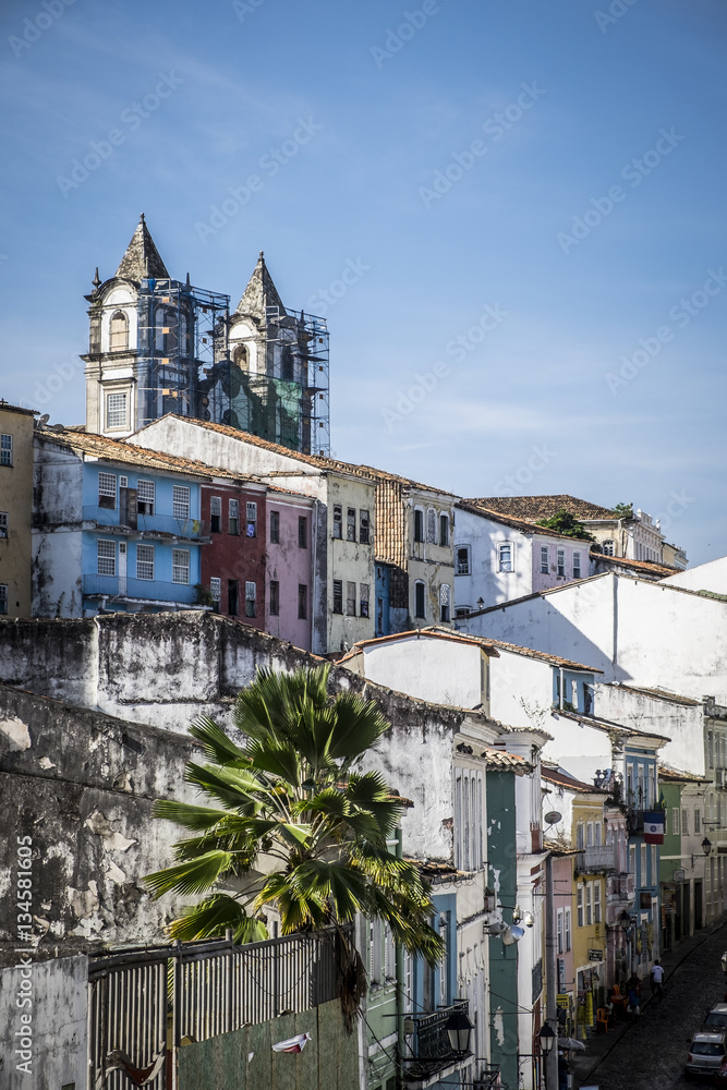 Panoramic of Pelourinho district in Salvador do Bahia