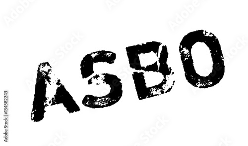 ASBO Anti-Social Behavior Order rubber stamp. Grunge design with dust scratches. Effects can be easily removed for a clean, crisp look. Color is easily changed.