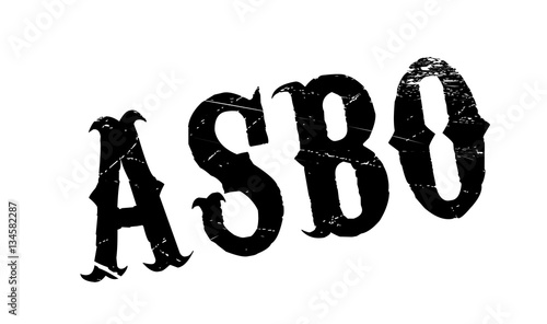 ASBO Anti-Social Behavior Order rubber stamp. Grunge design with dust scratches. Effects can be easily removed for a clean, crisp look. Color is easily changed.