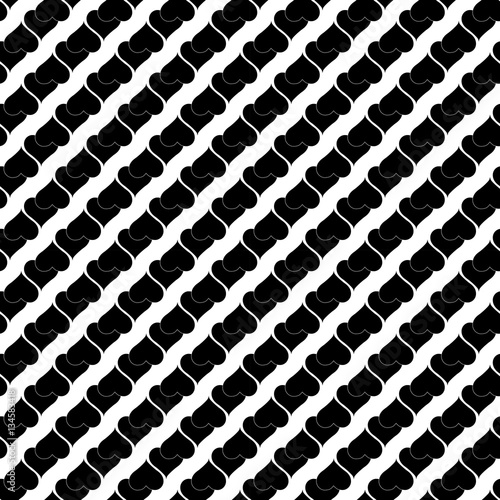 Heart black seamless pattern