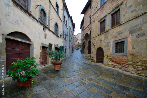 Detail of Anghiari, a medieval village in Tuscany - Italy