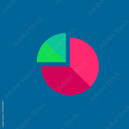 Free Download pie chart icon flat disign - GFXLoad