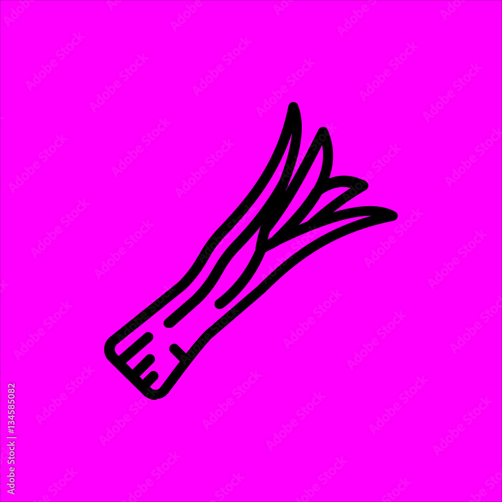 Obraz premium onion icon flat disign