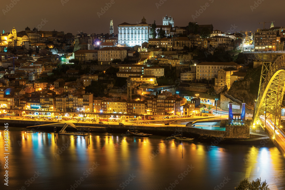 Night view of Porto from the other bank of the river