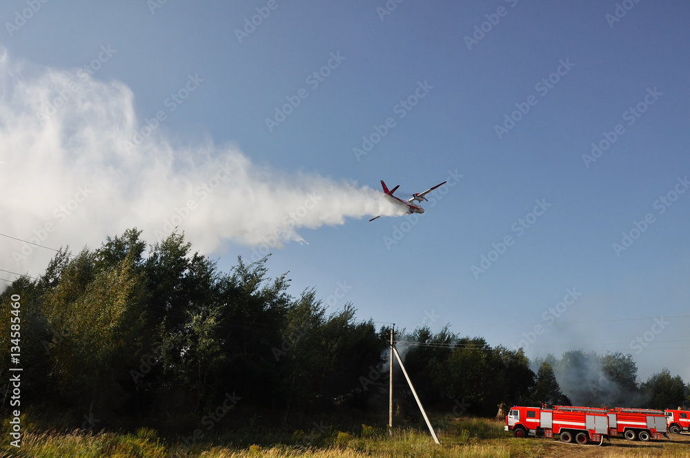 Fototapeta premium firefighter airplane