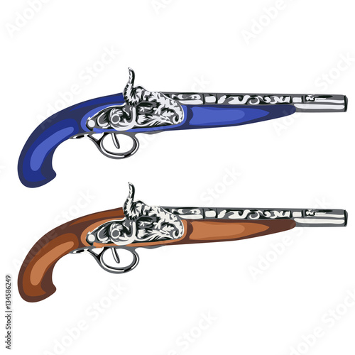 Vintage musket, vector weapons of times past