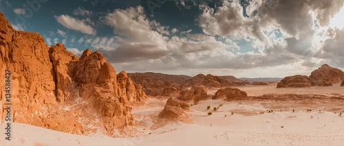 Obraz Panorama piasku pustyni Synaj, Egipt, Afryka