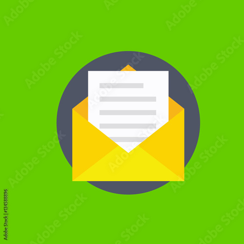 open envelope icon flat disign © Tofig