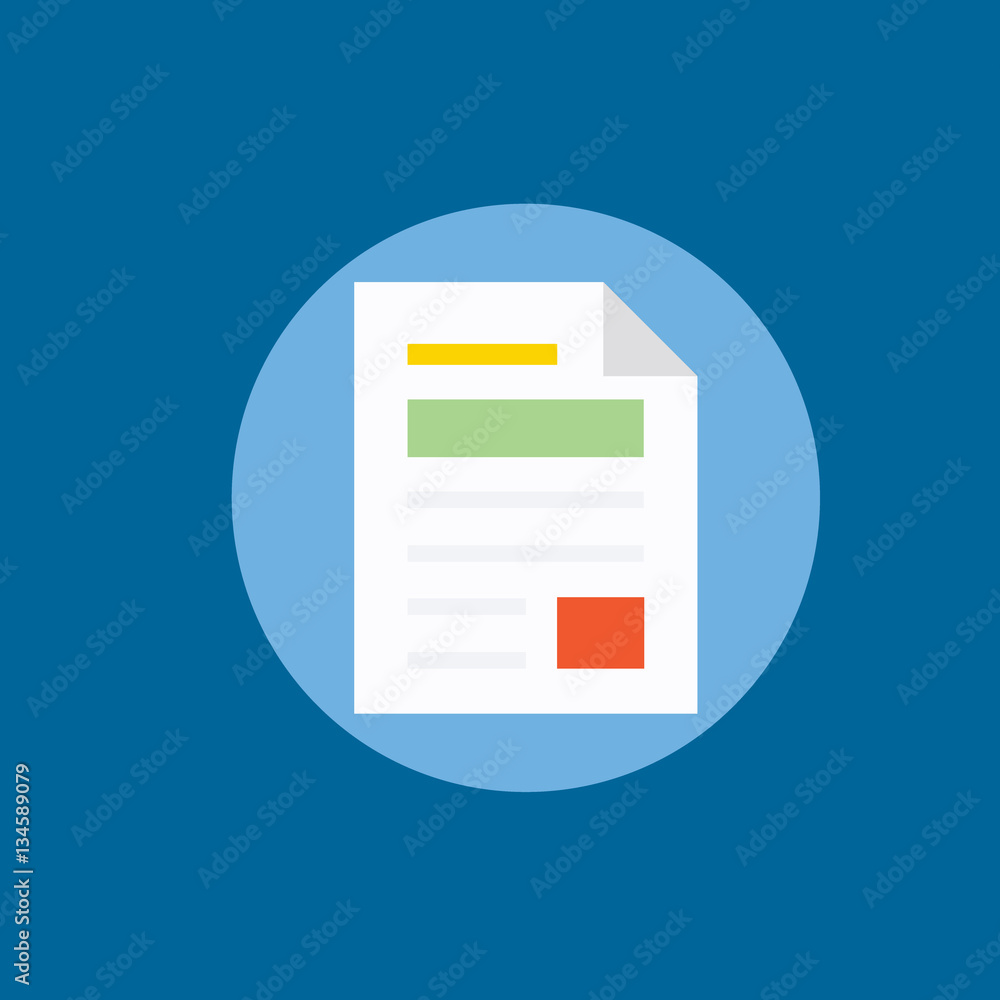 document icon flat disign document icon flat disign
