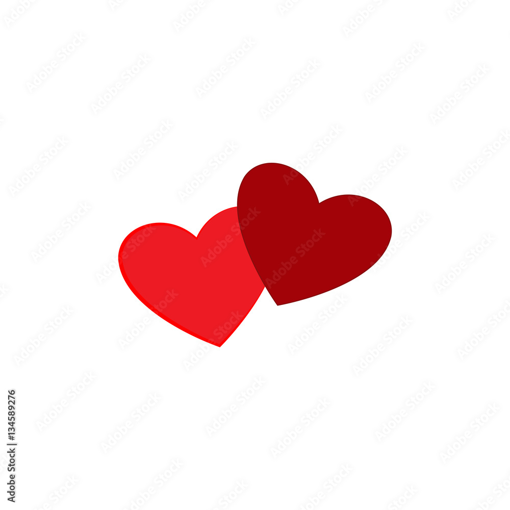 Heart two isolated Heart two isolated