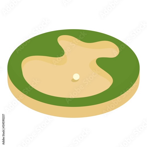 Sand bunker in the golf course icon, cartoon style