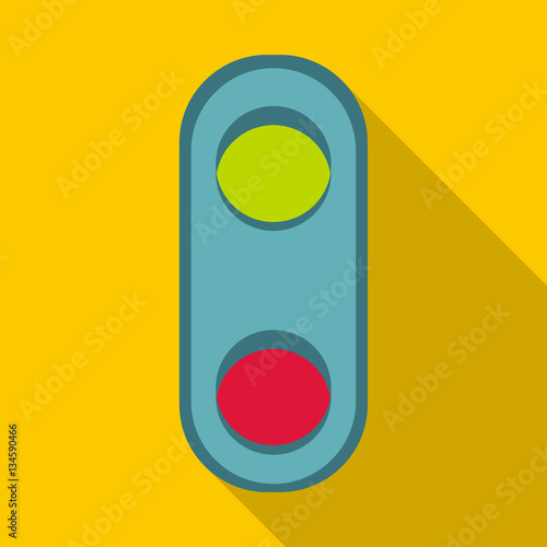 Semaphore traffic light icon, flat style