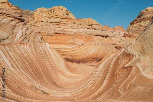 Arizona Wave - Famous Geology rock formation in Pariah Canyon, b photo