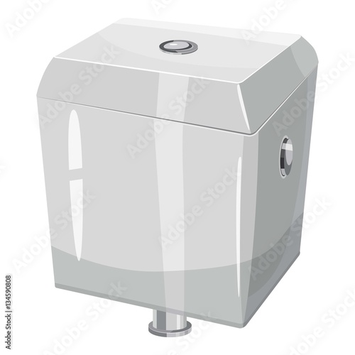 Toilet water tank icon, cartoon style