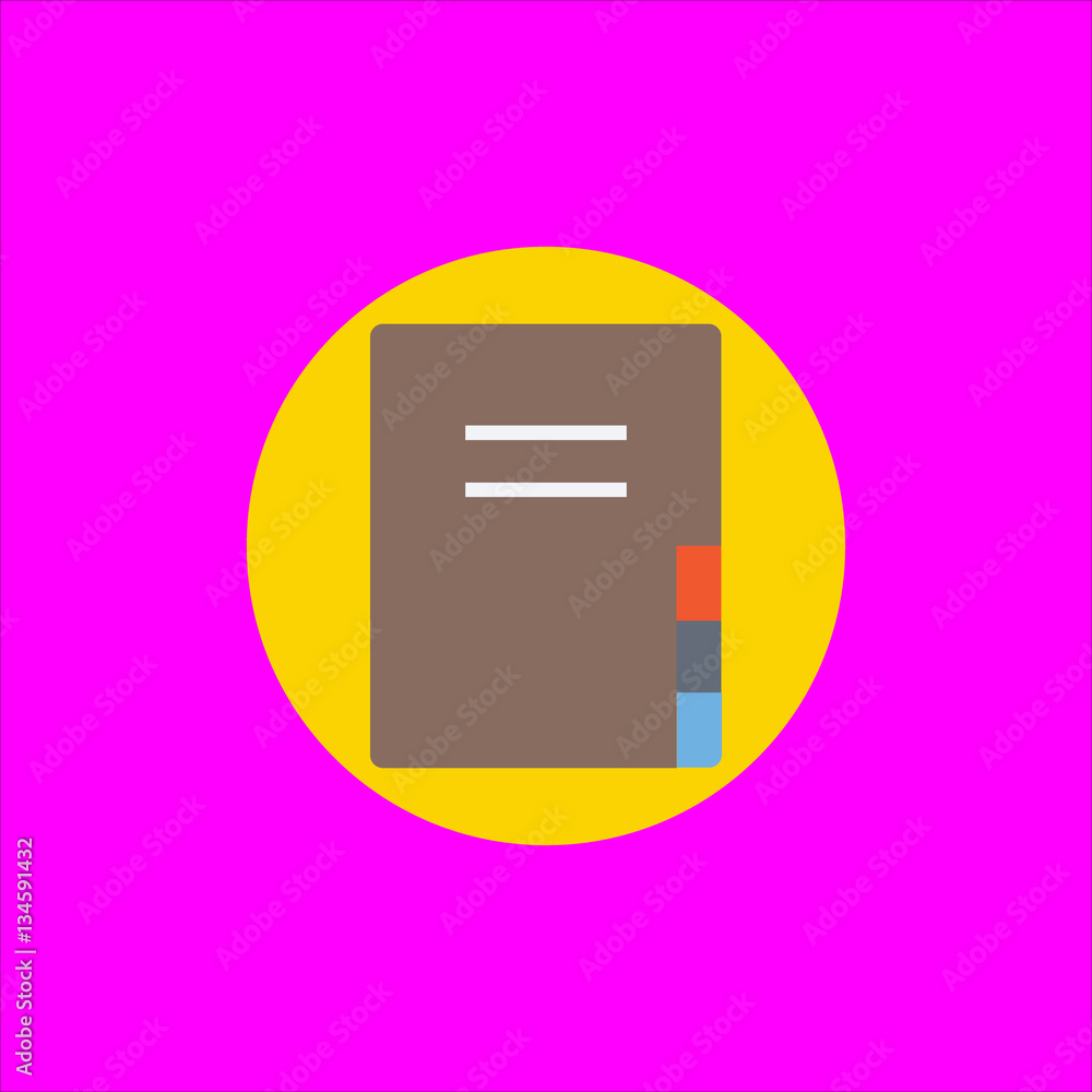 note book icon flat disign note book icon flat disign