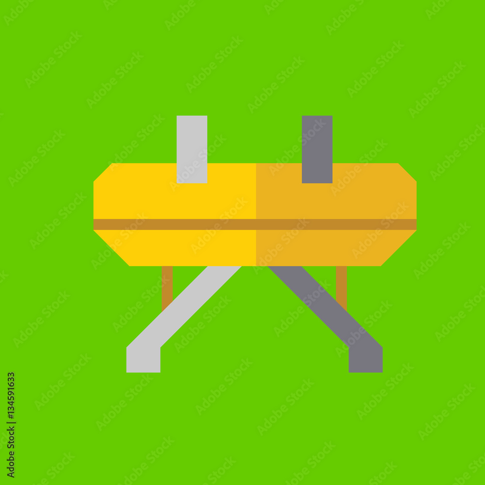 vaulting horse icon flat disign vaulting horse icon flat disign