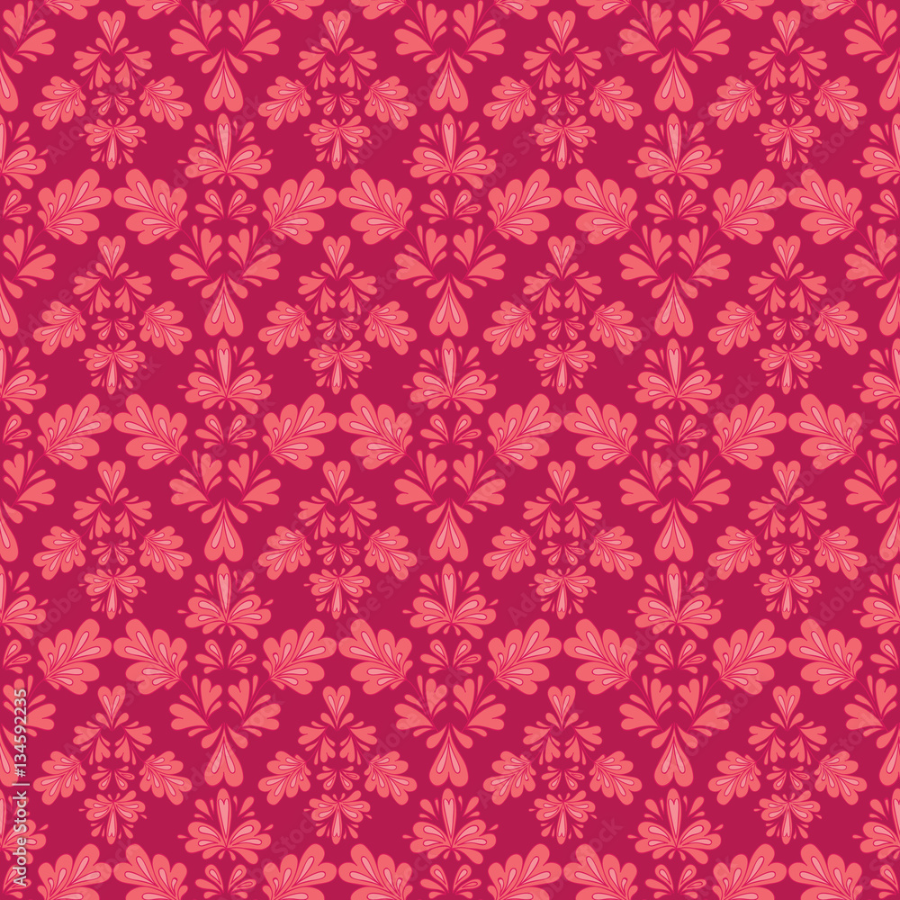 Seamless abstract colorful pattern, red and pink