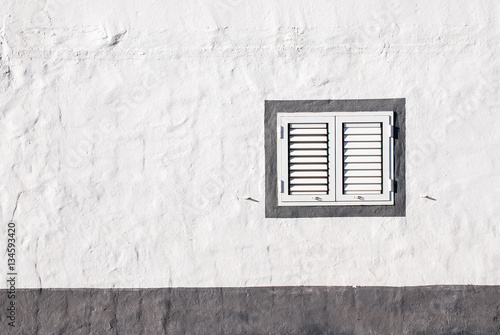 Closed window of mediterranean house