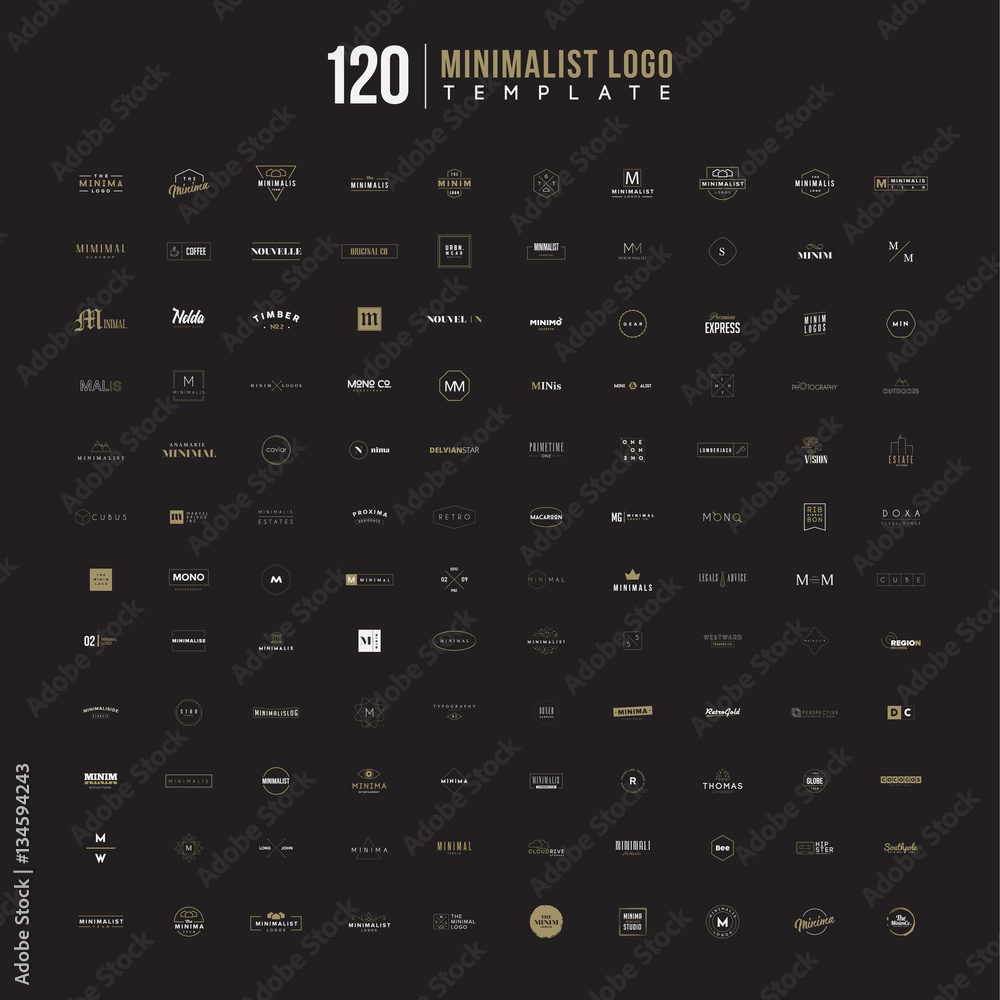 Minimalist Logo template  pack - obrazy, fototapety, plakaty 