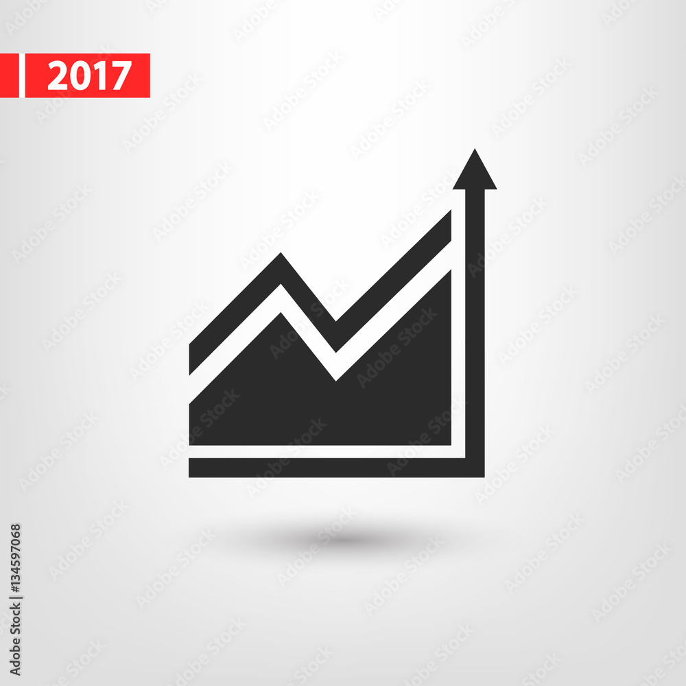 Infographic, chart icon, vector illustration. Flat design style Infographic, chart icon, vector illustration. Flat design style