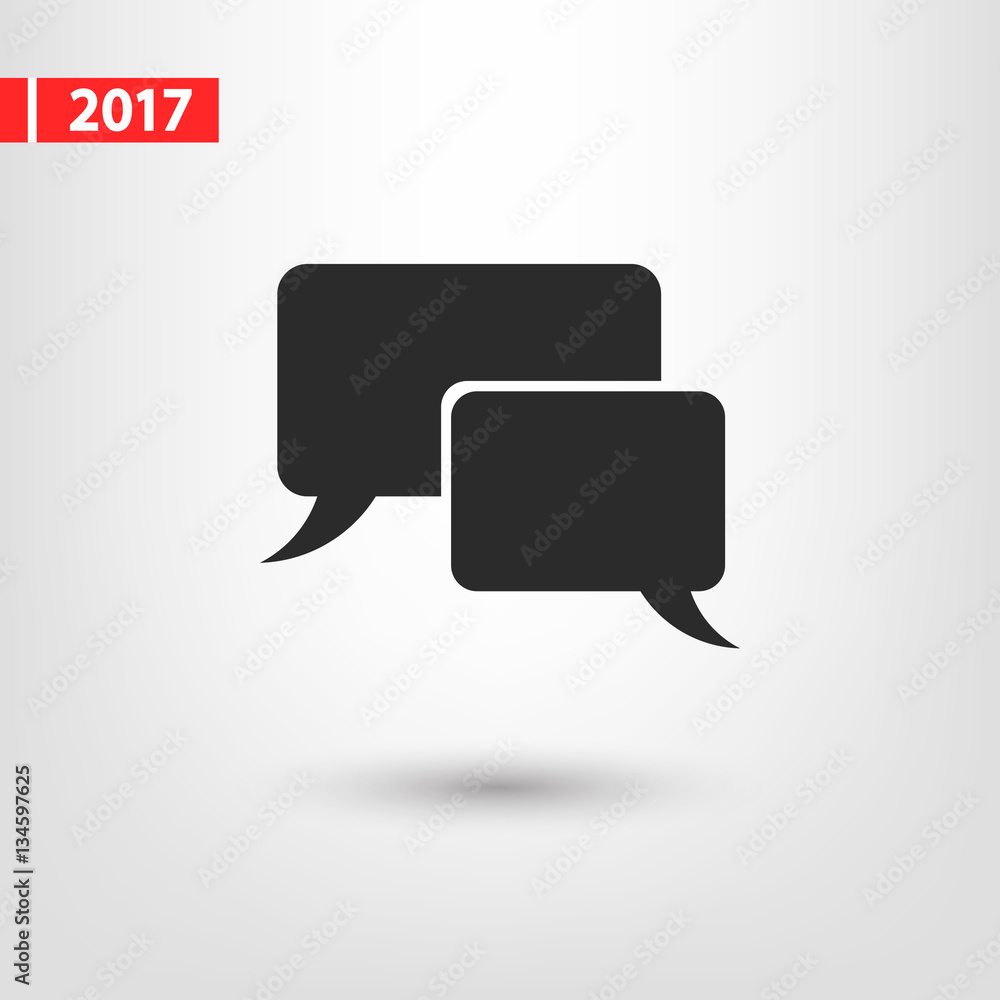 Speech bubble icons black icon, vector illustration. Flat design style Speech bubble icons black icon, vector illustration. Flat design style