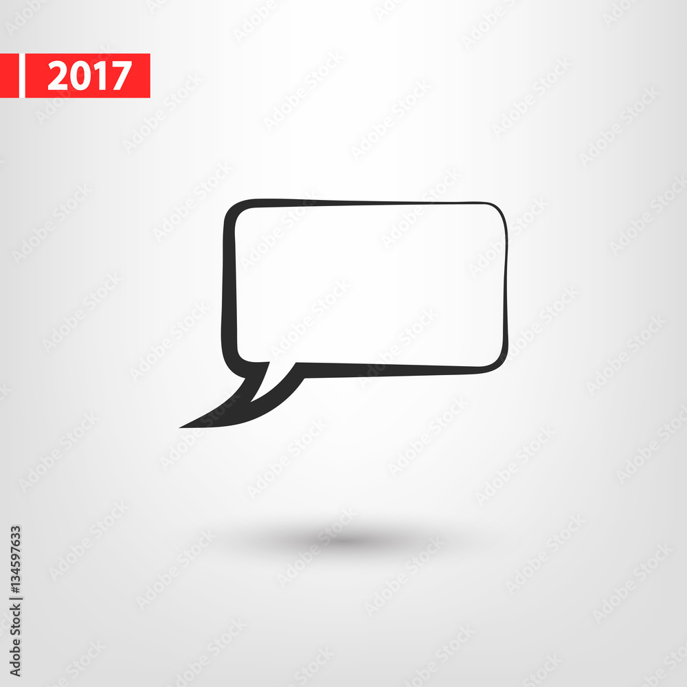 Fototapeta premium Speech bubble icons black icon, vector illustration. Flat design style