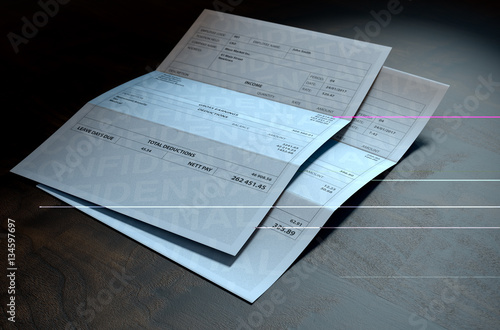 Tableau sur toile Income Inequality Paychecks