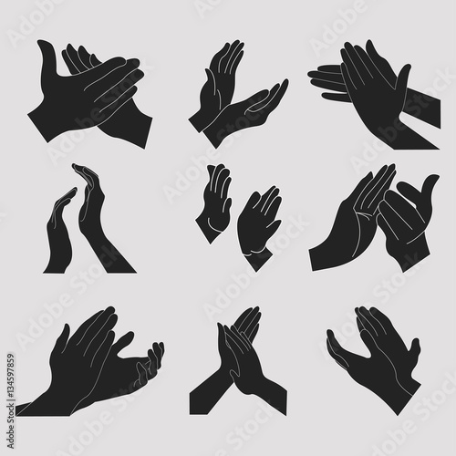 Applause set clapping hands